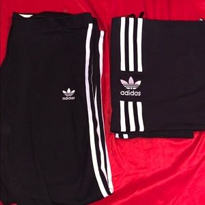 ADIDAS TUBE TOP AND LEGGINGS L/XL WOMENS